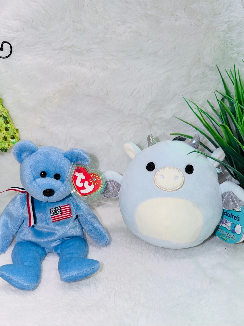 NWT America™ Ty Beanie Baby Vintage & Light Blue Bat Squishmallow 💝